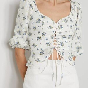 REFORMATION BARRET LINEN TOP